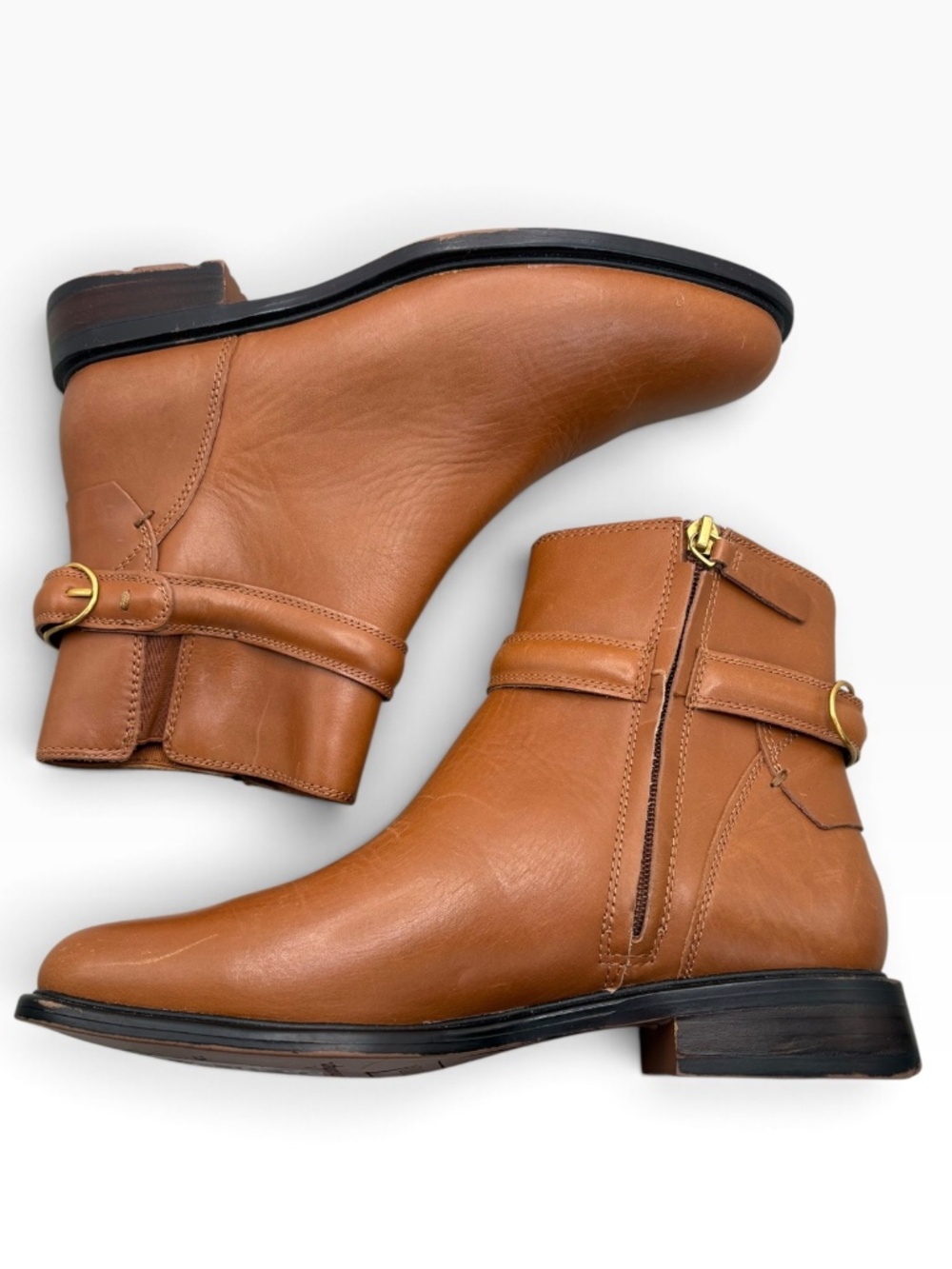 Franco Sarto Elese Ankle Boots in Cognac Size 8M